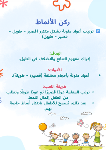مبادرة رياضياتنا حياة للروضة -100 صفحة - 4 اركان