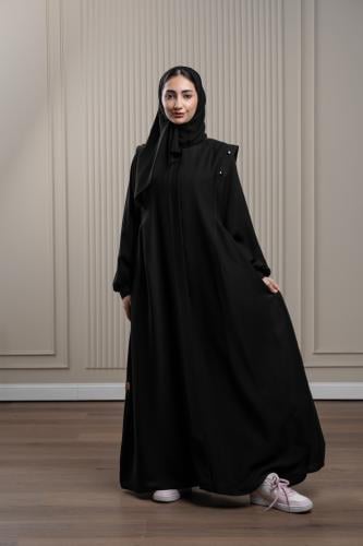عباية موديل ياقه نص كلوش