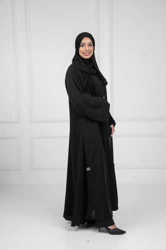 عباية ربع كلوش ياقه كسرات