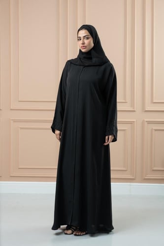عباية تطريز خطوط يدوي