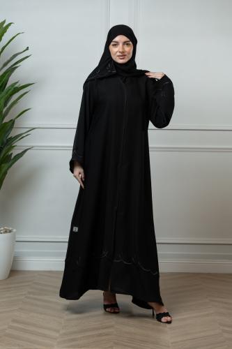 Embroidered abaya, a few and below