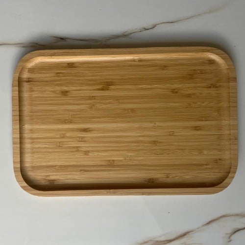 صينية خشب مستطيلة