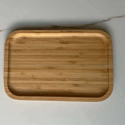 صينية خشب مستطيلة