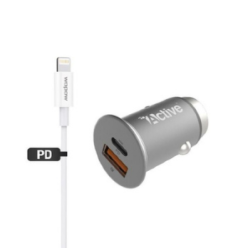 شاحن سياره بمنفذين PD+USB بقوه 30W من اكتيف