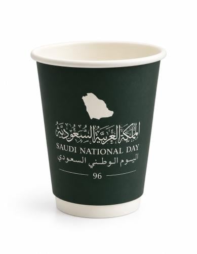 كوب اليوم الوطني ورقي اخضر