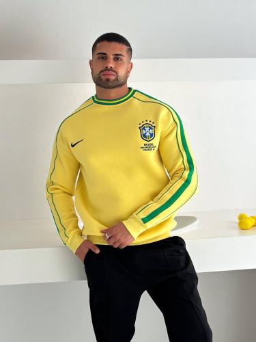 سويتر منتخب البرازيل الأصفر الكلاسيكي إصدار فرنسا...