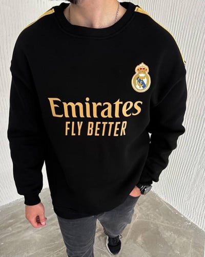 سويتر ريال مدريد الأسود الذهبي من متجر لورد