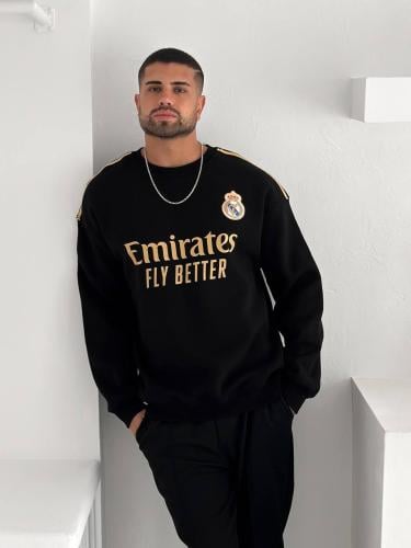 سويتر ريال مدريد الأسود الذهبي من متجر لورد