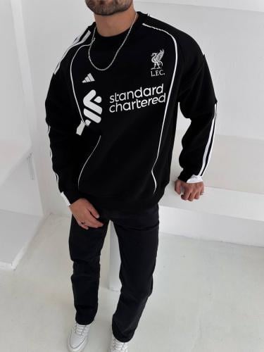سويتر ليفربول الأسود الكلاسيكي الشتوي | لورد