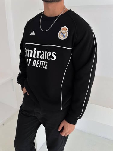 سويتر ريال مدريد الأسود الشتوي من متجر لورد