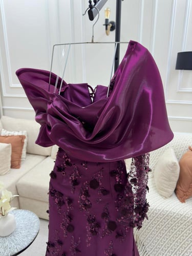 فستان سهره كلفه شك اورجانز تل ناعم