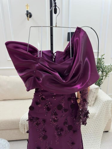 فستان سهره كلفه شك اورجانز تل ناعم