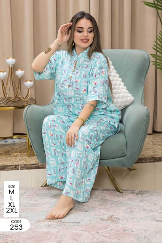 بجامة نسائي خامة كتان (253)
