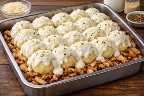 صينية شاورما الدجاج بكرات البطاطس - حجم صغير