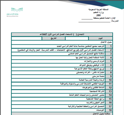اجتماع الاستعداد للفصل الدراسي 1447 ( معلمات)