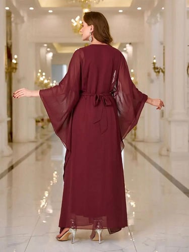 فستان نسائي شيفون مطرز