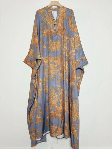 فستان كلاسيكي بطباعة مميزة