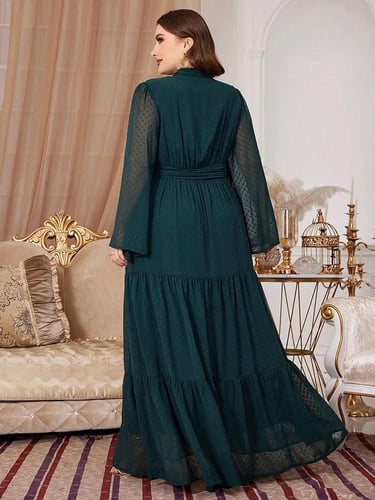 فستان سهرة أخضر