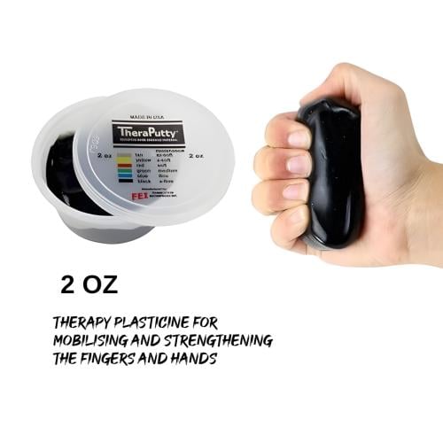 معجون صلصال 2 اسود-Fabrication TheraPutty-2OZ -Bla...