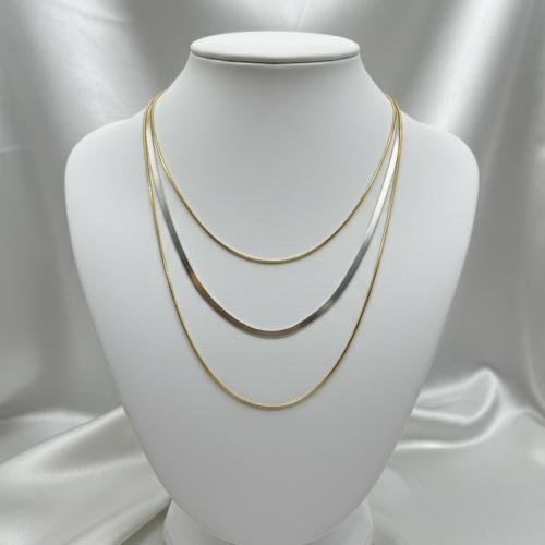 Thin layered steel necklace