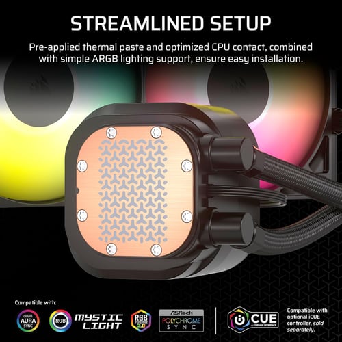 CORSAIR NAUTILUS 240 black RS ARGB مبرد مائئي