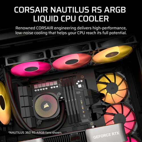 CORSAIR NAUTILUS 240 black RS ARGB مبرد مائئي