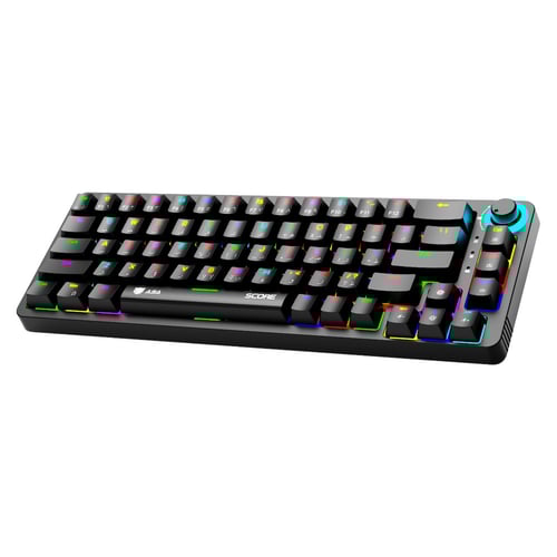 كيبورد العاب اسود ASA SCORE WIRELESS RGB