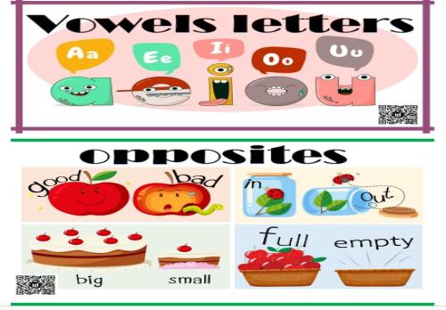 Vowels Letter & Opposites (60x40)cm