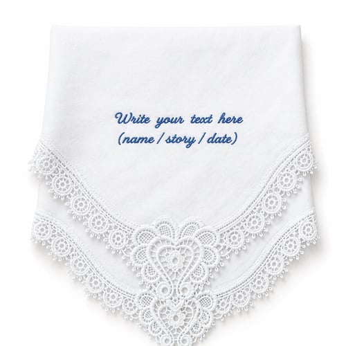 Fine Lace Handkerchief | Personalized