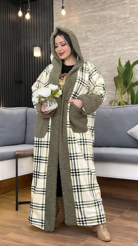 فروة نسائية قماش كشميري- قماش شمواه. متجر الزين