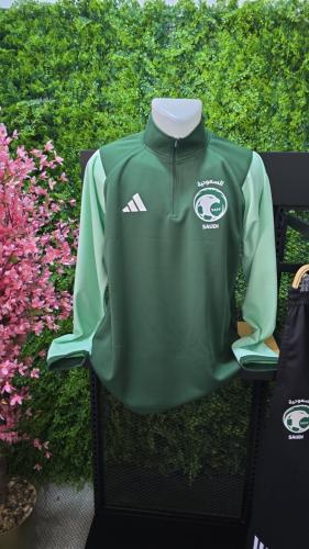 تيشيرت كم طويل تمرين المنتخب السعودي الجديد