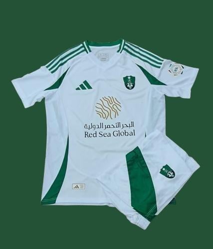 طقم الاهلي السعودي الجديد2025 الزين الون الابيض