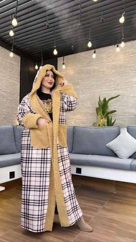 فروة نسائية قماش كشميري- قماش شمواه. متجر الزين