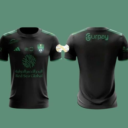 تيشرت الاهلي اللون الاسود الجديد 2024 متجر. الزين