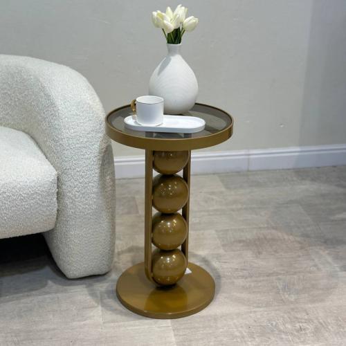 طاولة خدمة زجاج عمود 3 كور