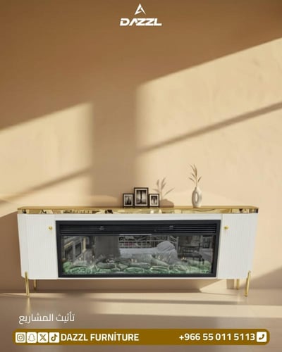 دفاية ديكور كهربائية 12 لون مع الطاولة