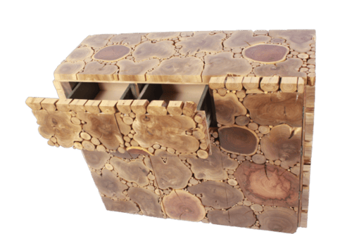 مدخل خشب طبيعي