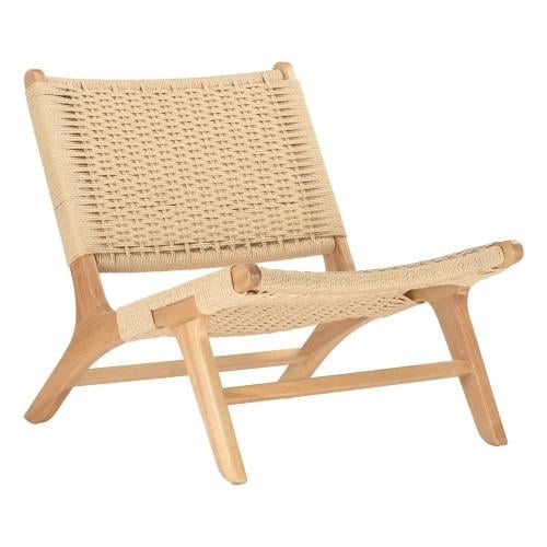 كرسي خشب ظهر وجلسه روب - حبل