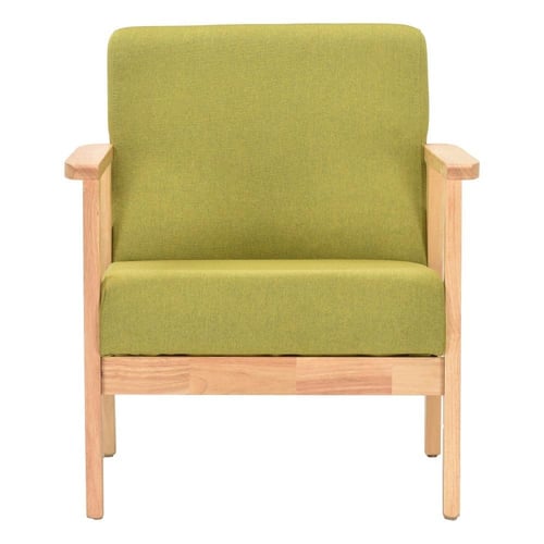 كرسي خشب ببيدن ظهر وجلسة قماش