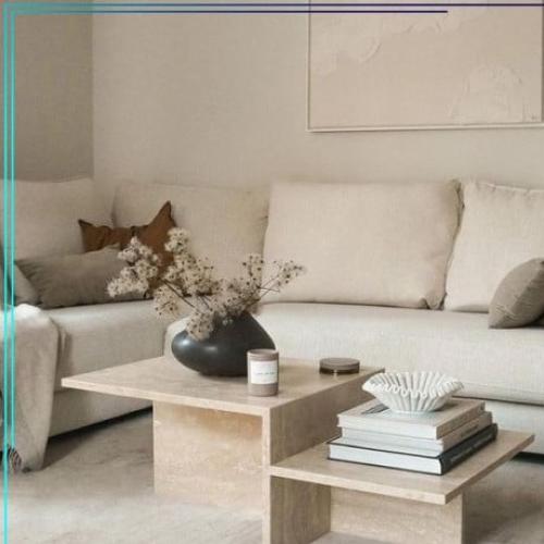 طاولة رخام ترافينتينو