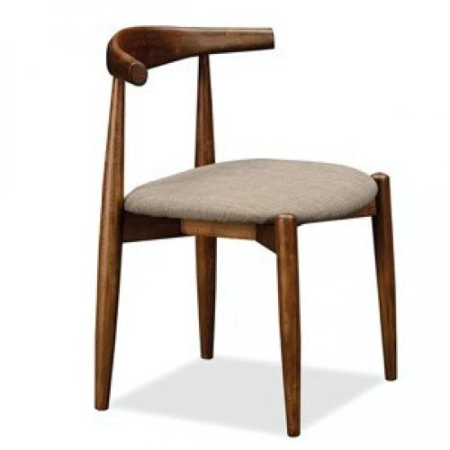 كرسي خشب مع جلسه قماش