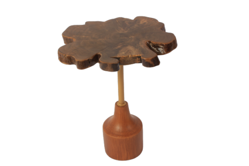 طاولة خدمة من الخشب الطبيعي شكل شجره