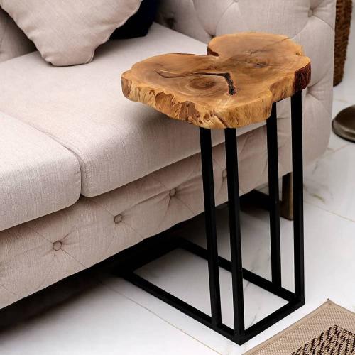 طاولة خدمة من الخشب الطبيعي