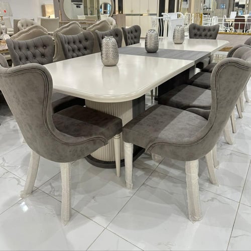 طاولة طعام تركي 10 و 12 كرسي مع بوفيه