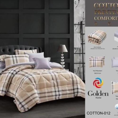 مفرش قولدن نفرين قطن 100% / 8قطع