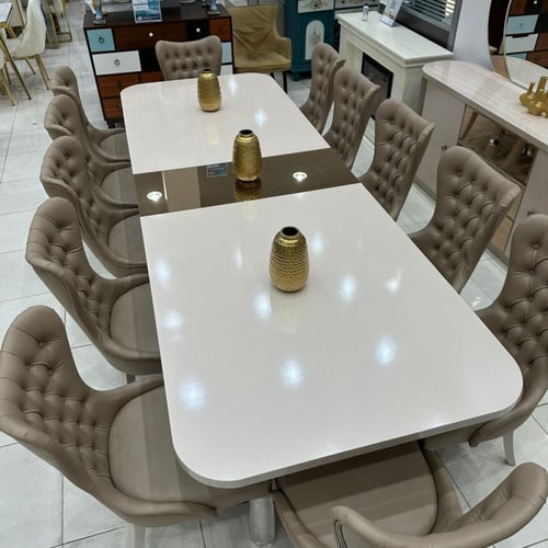 طاولة طعام تركي 10 و 12 كرسي مع بوفيه