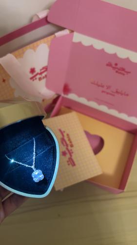 Silver necklace, beautiful package