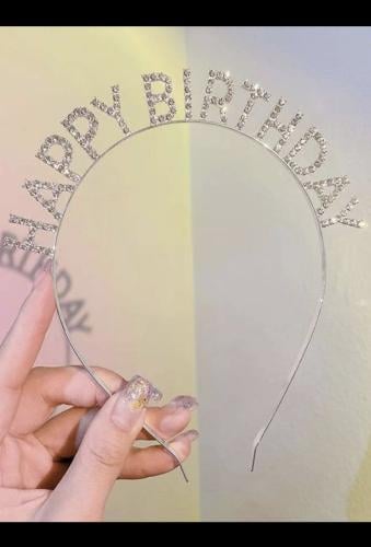 Hairband with Rheen stone and the phrase "Milad"