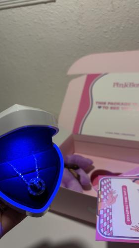 Pink package with a new necklace