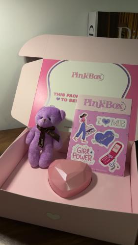 New pink package with a butterfly necklace